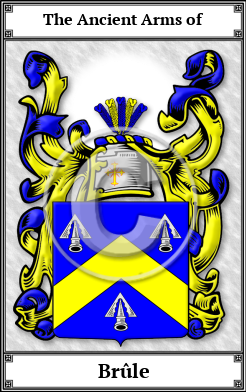 Brûle Family Crest Download (JPG)  Book Plated - 150 DPI