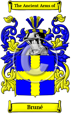Bruné Family Crest/Coat of Arms