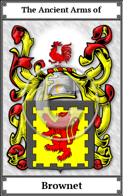 Brownet Family Crest Download (JPG) Book Plated - 600 DPI