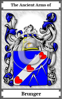 Brunger Family Crest Download (JPG)  Book Plated - 150 DPI