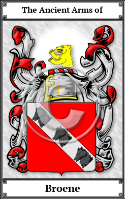 Broene Family Crest Download (JPG) Book Plated - 600 DPI