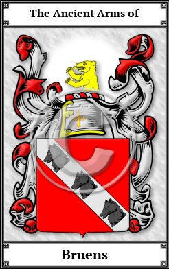 Bruens Family Crest Download (JPG) Book Plated - 600 DPI