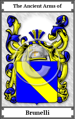Brunelli Family Crest Download (JPG)  Book Plated - 150 DPI