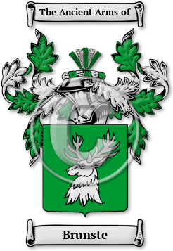 Brunste Family Crest Download (jpg) Legacy Series - 150 DPI