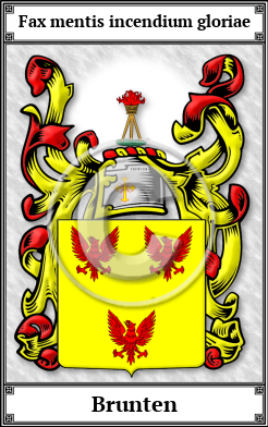 Brunten Family Crest Download (JPG)  Book Plated - 150 DPI