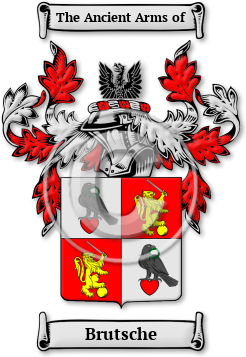 Brutsche Family Crest Download (jpg) Legacy Series - 150 DPI