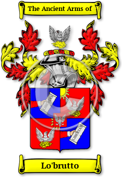 Lo'brutto Family Crest Download (jpg) Legacy Series - 150 DPI