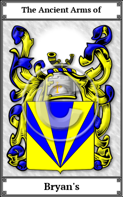 Bryan's Family Crest Download (JPG)  Book Plated - 150 DPI