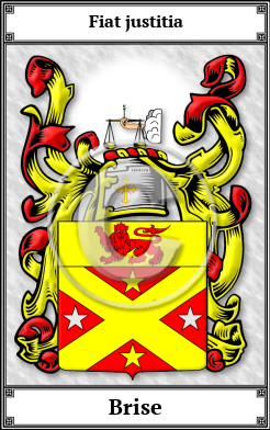 Brise Family Crest Download (JPG)  Book Plated - 150 DPI