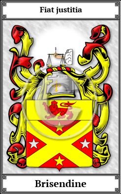 Brisendine Family Crest Download (JPG) Book Plated - 600 DPI