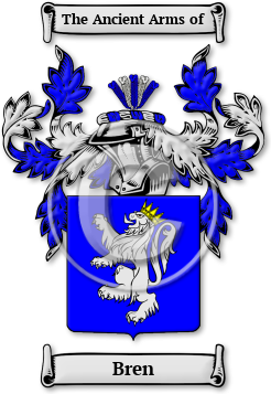 Bren Family Crest Download (jpg) Legacy Series - 150 DPI