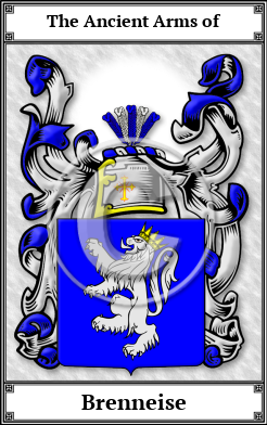 Brenneise Family Crest Download (JPG)  Book Plated - 150 DPI