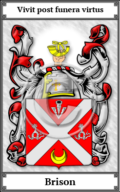 Brison Family Crest Download (JPG)  Book Plated - 150 DPI