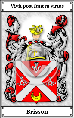 Brisson Family Crest Download (JPG)  Book Plated - 150 DPI