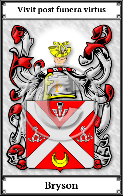 Bryson Family Crest Download (JPG)  Book Plated - 150 DPI