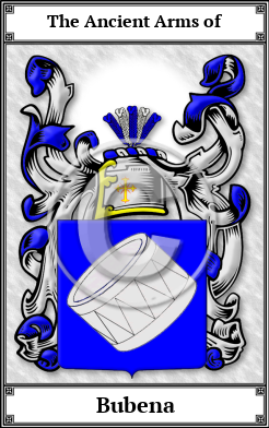 Bubena Family Crest Download (JPG) Book Plated - 600 DPI