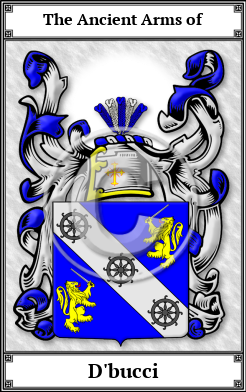 D'bucci Family Crest Download (JPG)  Book Plated - 150 DPI