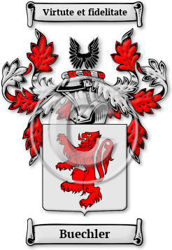 Buechler Family Crest Download (jpg) Legacy Series - 150 DPI
