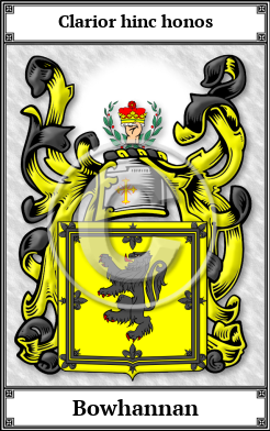Bowhannan Family Crest Download (JPG)  Book Plated - 150 DPI