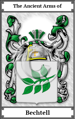 Bechtell Family Crest Download (JPG)  Book Plated - 150 DPI