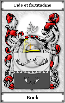 Bück Family Crest Download (JPG)  Book Plated - 150 DPI
