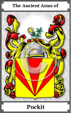 Puckit Family Crest Download (JPG) Book Plated - 600 DPI