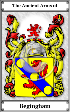Begingham Family Crest Download (JPG)  Book Plated - 150 DPI