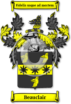 Beauclair Family Crest Download (jpg) Legacy Series - 150 DPI