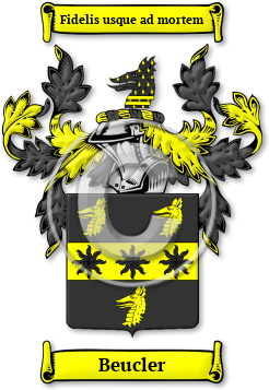 Beucler Family Crest Download (jpg) Legacy Series - 150 DPI