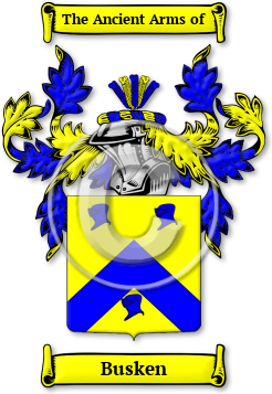 Busken Family Crest Download (jpg) Legacy Series - 150 DPI