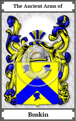 Buskin Family Crest Download (JPG)  Book Plated - 150 DPI