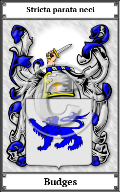 Budges Family Crest Download (JPG)  Book Plated - 150 DPI