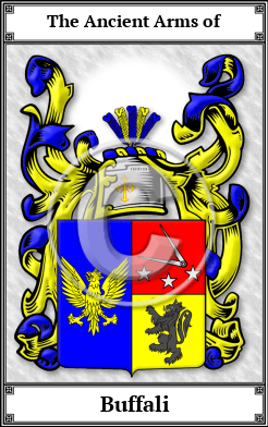 Buffali Family Crest Download (JPG)  Book Plated - 150 DPI