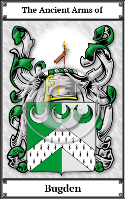 Bugden Family Crest Download (JPG)  Book Plated - 150 DPI