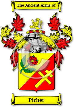 Picher Family Crest Download (jpg) Legacy Series - 150 DPI