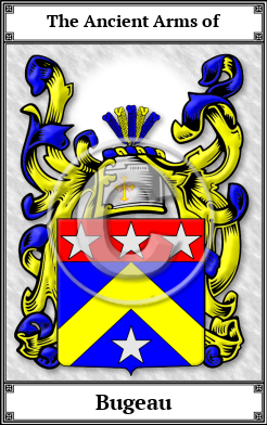 Bugeau Family Crest Download (JPG)  Book Plated - 150 DPI