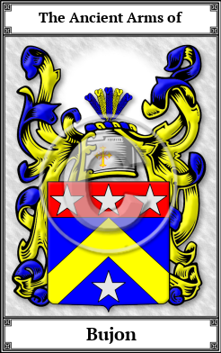 Bujon Family Crest Download (JPG)  Book Plated - 150 DPI
