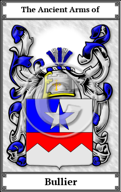 Bullier Family Crest Download (JPG)  Book Plated - 150 DPI