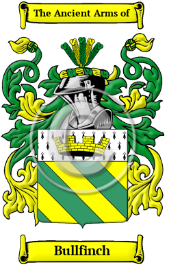 Bullfinch Family Crest Download (JPG) Heritage Series - 300 DPI