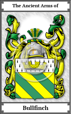 Bullfinch Family Crest Download (JPG)  Book Plated - 150 DPI