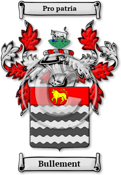 Bullement Family Crest Download (jpg) Legacy Series - 150 DPI