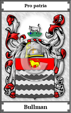 Bullman Family Crest Download (JPG) Book Plated - 600 DPI