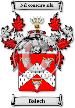 Balech Family Crest Download (jpg) Legacy Series - 150 DPI