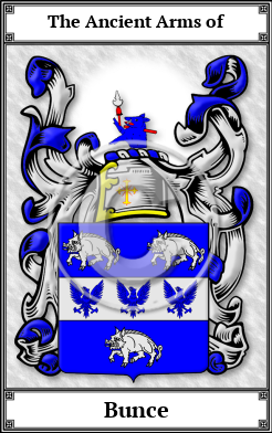Bunce Family Crest Download (JPG)  Book Plated - 150 DPI