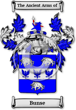 Bunse Family Crest Download (jpg) Legacy Series - 150 DPI