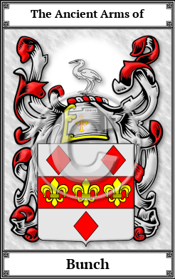 Bunch Family Crest Download (JPG)  Book Plated - 150 DPI