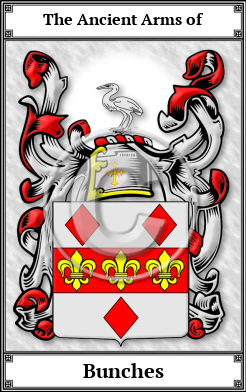 Bunches Family Crest Download (JPG)  Book Plated - 150 DPI