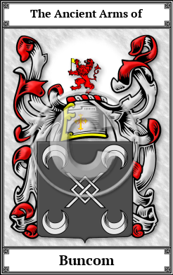 Buncom Family Crest Download (JPG) Book Plated - 600 DPI