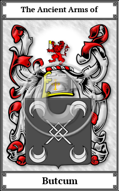 Butcum Family Crest Download (JPG)  Book Plated - 150 DPI