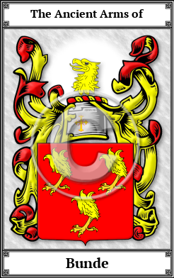 Bunde Family Crest Download (JPG)  Book Plated - 150 DPI